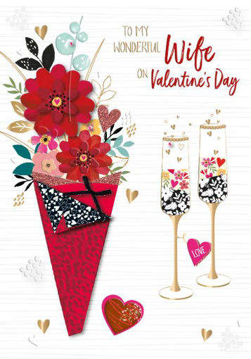 Picture of TO MY WONDERFUL WIFE VALENTINES DAY CARD